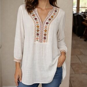 Handmade Embroidered Mexican Blouse. NWOT